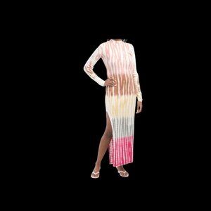 Young Fabulous & Broke Long Sleeve Tie-Dye Maxi Dress